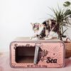 DISTRICT70 Griffoir pour chats 2 en 1 SARDINE Carton Rose