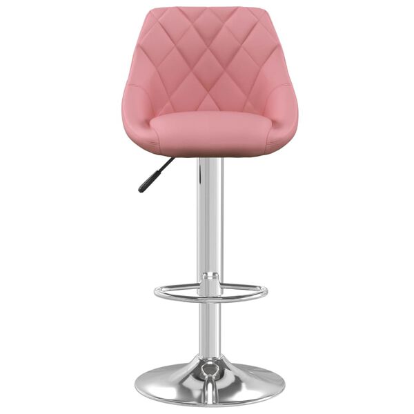 vidaXL Tabourets de bar lot de 2 rose velours