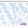 vidaXL Rideau lumineux &agrave; gla&ccedil;ons LED 10m 400LED Blanc froid 8fonctions