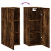 vidaXL Armoire murale chêne fumé 34,5x34x90 cm bois d'ingénierie