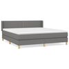vidaXL Sommier &agrave; lattes de lit avec matelas Gris fonc&eacute; 180x200cm Tissu