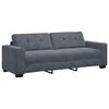 vidaXL Canap&eacute; 3 places gris fonc&eacute; 220 x 78 x 80 cm velours