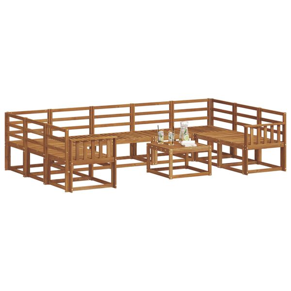 vidaXL Ensemble de canap&eacute;s d'ext&eacute;rieur 10 pcs Naturel