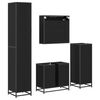 vidaXL Ensemble de mobilier de salle de bain 4 pcs Ch&ecirc;ne noir
