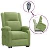 vidaXL Fauteuil de massage Vert clair Velours
