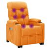 vidaXL Fauteuil de massage Jaune Tissu