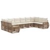 vidaXL Ensemble de canap&eacute; de jardin 10 pcs Beige et blanc cr&egrave;me