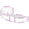 vidaXL Cadre de lit sans matelas Zadar noir et blanc 90x200 cm similicuir