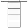 vidaXL Porte coulissante kit de quincaillerie noir 102,5x205 cm