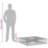 vidaXL Lit sur&eacute;lev&eacute; gabion Argent&eacute; 100 x 100 x 20 cm Acier galvanis&eacute;