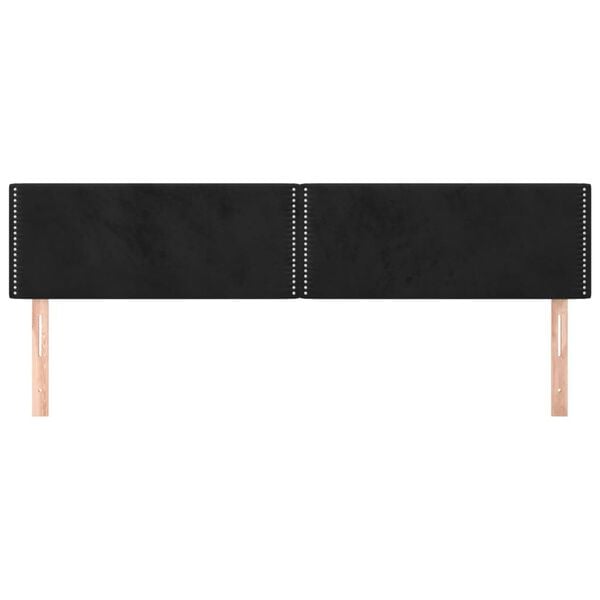 vidaXL T&ecirc;tes de lit Noir 160 x 5 x 78/88 cm Velours