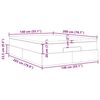vidaXL Cadre de lit ottoman avec matelas gris fonc&eacute; 140x200 cm velours