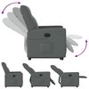 vidaXL Fauteuil inclinable électrique gris foncé tissu