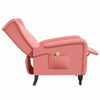 vidaXL Fauteuil de massage inclinable rose velours