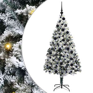 vidaXL Sapin de No&euml;l artificiel Blanc 180 cm PVC, Acier et Plastique