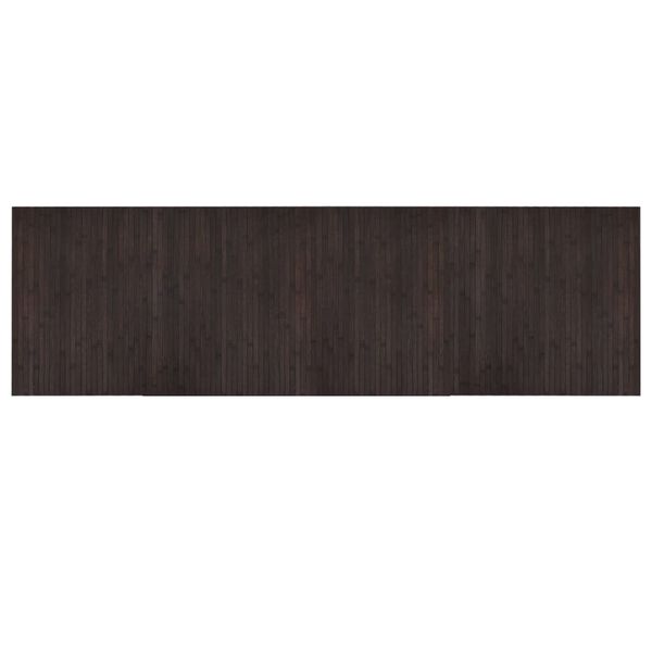 vidaXL Tapis rectangulaire marron fonc&eacute; 60x200 cm bambou