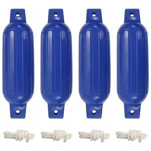 vidaXL Pare-choc de bateau 4 pcs bleu &Oslash; 11x40 cm PVC