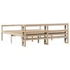 vidaXL Lit pour personne &acirc;g&eacute;e et t&ecirc;te de lit 200x200cm bois pin massif