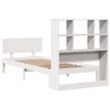 vidaXL Lit biblioth&egrave;que sans matelas blanc 90x190cm bois de pin massif