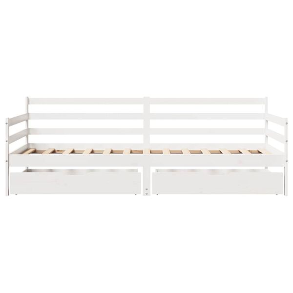 vidaXL Lit de jour avec tiroirs sans matelas 80x200 cm bois massif