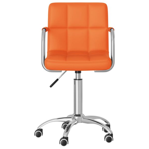 vidaXL Chaises pivotantes &agrave; manger lot de 4 orange similicuir