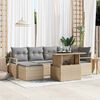 vidaXL Ensemble de canap&eacute; de jardin 7 pcs beige et gris clair