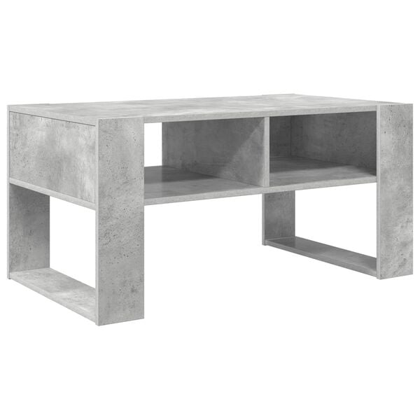 vidaXL Table basse Gris b&eacute;ton 92 x 53 x 45 cm Bois d'ing&eacute;nierie
