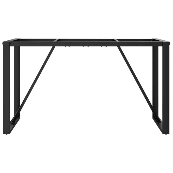 vidaXL Pieds de table &agrave; manger cadre en O 120x60x73 cm acier