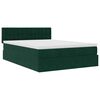 vidaXL Cadre de lit ottoman avec matelas vert fonc&eacute; 140x200 cm velours