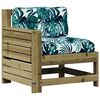 vidaXL Salon de jardin 5 pcs avec coussins bois de pin impr&eacute;gn&eacute;