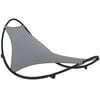 vidaXL Chaise longue à bascule avec roues Acier et textilène Gris