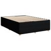 vidaXL Sommier &agrave; lattes de lit avec matelas Noir 140x190 cm Tissu