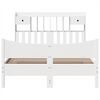 vidaXL Cadre de lit sans matelas blanc 140x190 cm bois de pin massif