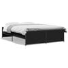 vidaXL Cadre de lit sans matelas noir 135x190 cm