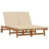 vidaXL Transat 2-personne Marron 63 x 199 x 85 cm Bois d'Acacia Massif