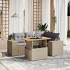 vidaXL Salon de jardin avec coussins 5 pcs beige r&eacute;sine tress&eacute;e