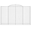 vidaXL Paniers à gabions arqués 10 pcs 300x50x180/200 cm fer galvanisé