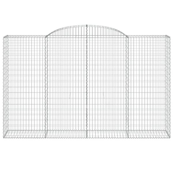 vidaXL Paniers à gabions arqués 10 pcs 300x50x180/200 cm fer galvanisé