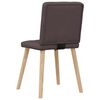 vidaXL Chaises &agrave; manger lot de 2 marron fonc&eacute; tissu