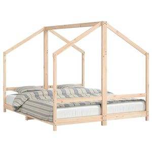 vidaXL Cadre de lit pour enfants 2x(80x200) cm bois de pin massif