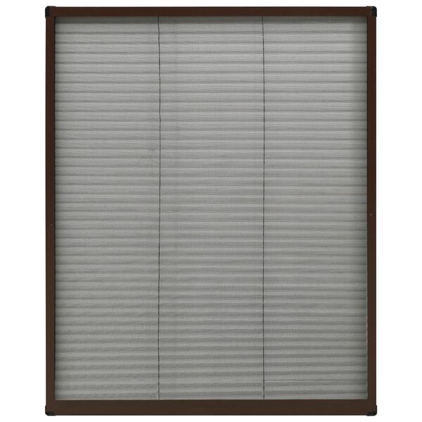 vidaXL Moustiquaire pliss&eacute;e pour fen&ecirc;tre Aluminium Marron 60x80 cm