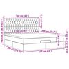 VidaXL Cadre de lit ottoman avec matelas gris fonc&eacute; 160x200cm tissu