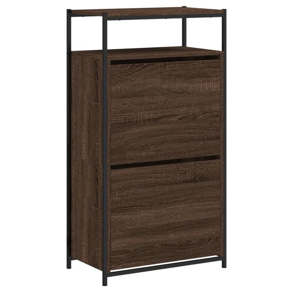 vidaXL Armoire à chaussures chêne marron 60x34x112cm bois d'ingénierie