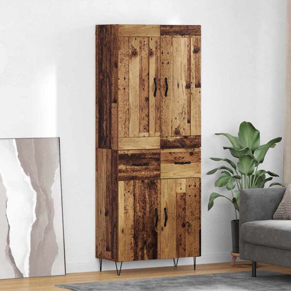 vidaXL Haut Armoire Bois Ancien 69,5 x 34 x 180 cm Bois d'ing&eacute;nierie