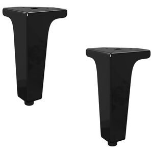 vidaXL Pieds de meuble 2 pi&egrave;ces Noir 54,1 x 54,1 x 100 mm Fer