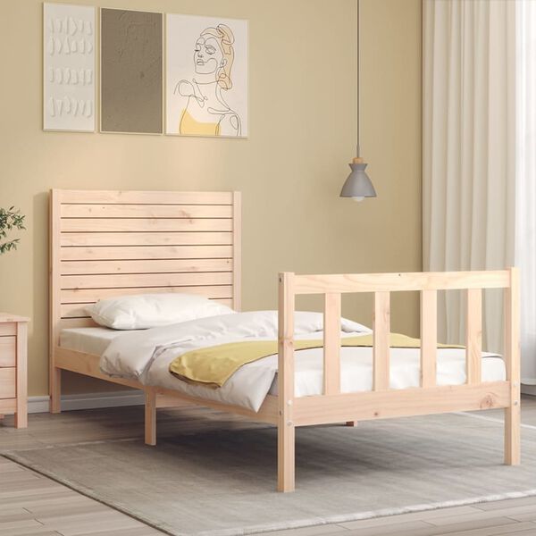 vidaXL Cadre de lit sans matelas bois de pin massif