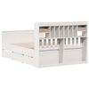 vidaXL Lit biblioth&egrave;que sans matelas blanc 150x200 cm bois pin massif