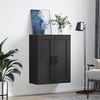 vidaXL Armoire murale noir 69,5x34x90 cm bois d'ing&eacute;nierie