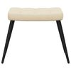 vidaXL Chaise de relaxation avec tabouret Cr&egrave;me Tissu