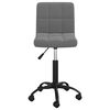 vidaXL Chaise pivotante de bureau Gris foncé Velours